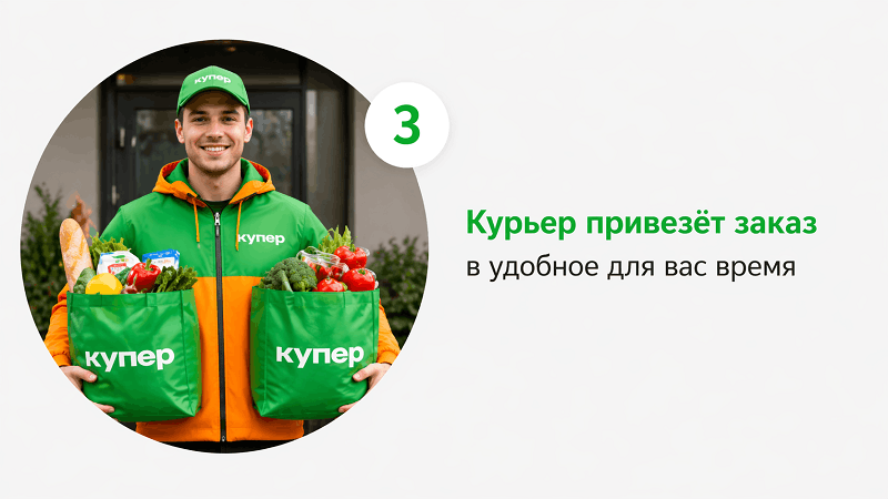Продукты на дом Курьер Купер